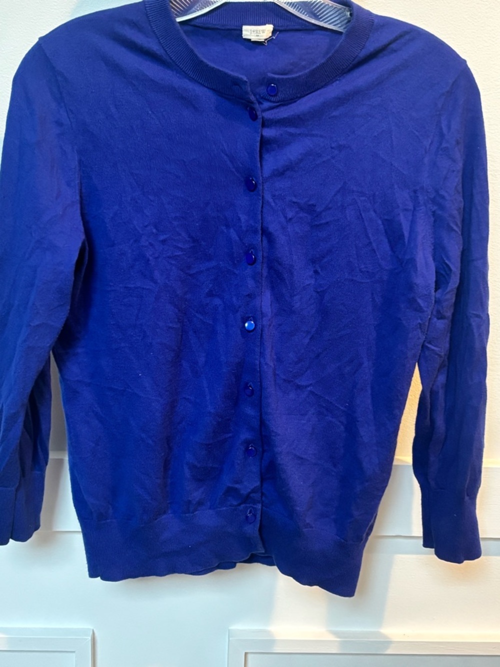 J CrewClassic Royal Blue Button-Front Cardigan - Picture 8 of 10